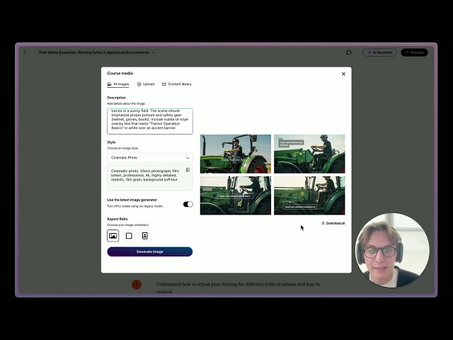 Tutorial Articulate: Cómo crear imágenes con IA en Rise 360