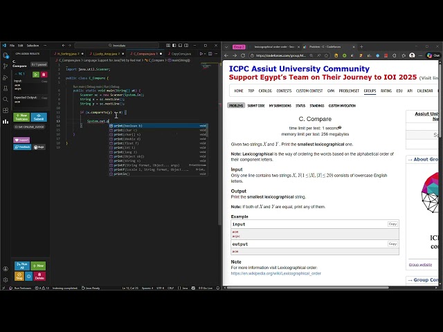 C. Compare Codeforces || Problem Solving