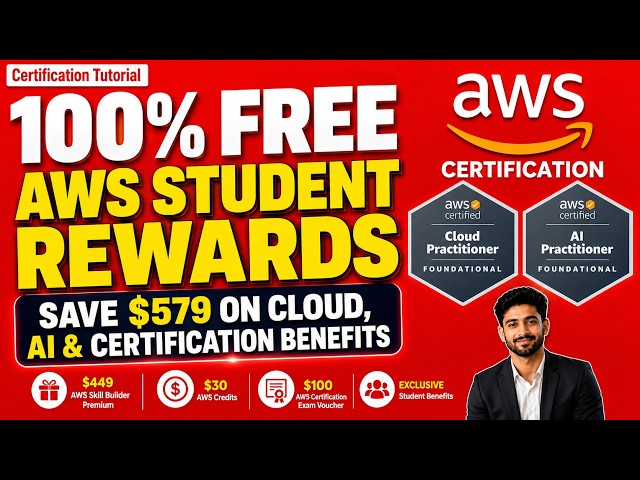 100% FREE AWS Student Rewards | $579 Cloud, AI & Certification Benefits #aws #certification #free