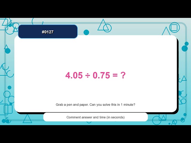 127 | Decimal Practice | Quick Math