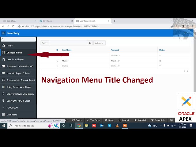How to Change Navigation Menu Title in Oracle Apex | Mr Gactack