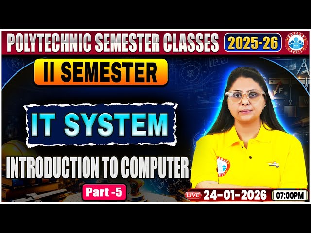 UP Polytechnic 2nd Sem IT System Classes | Intro To Computer | Polytechnic IT System Class