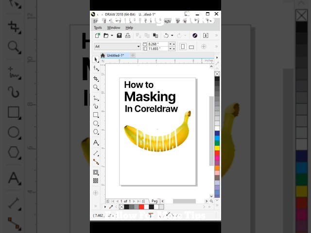 CorelDraw 2026 Tutorial 😱🔥 | Banana 🍌 Masking #viralshorts