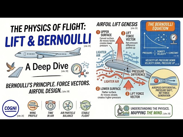 The Physics of Flight | Aerodynamics, Bernoulli's Equation & Lift Explained | Cogni
