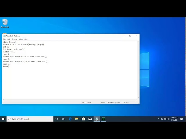 How to write Java Control flow statements using the Switch keyword