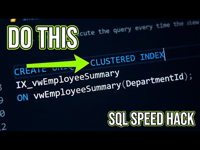 59 Indexed View Explained in SQL Server | Interview Question | SQL Server Tutorial For Beginners 