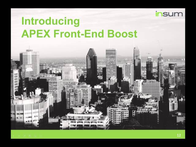 [Oracle APEX Webinar] APEX Front-End Boost
