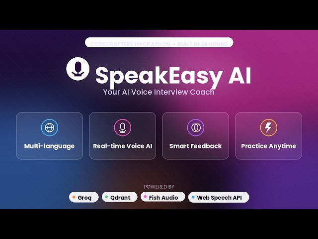 SpeakEasy AI — Voice-First Interview Coach | StarForge Hackathon 2026
