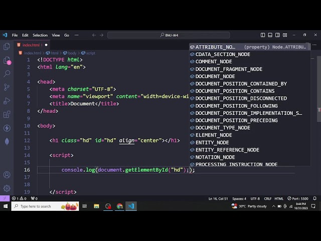 DOM Creating Elements & Append Child JavaScript