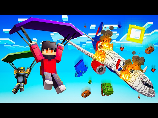 We Survived a PLANE CRASH in Minecraft!