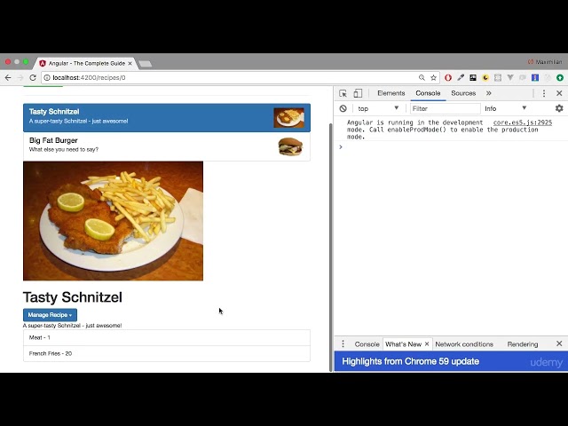 Actions and Adding Ingredients