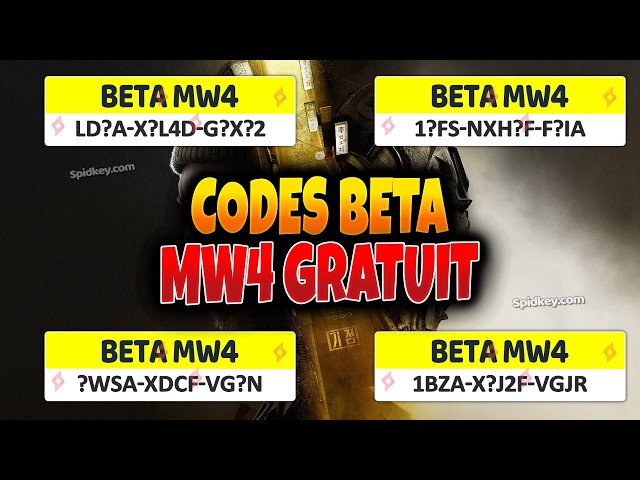 Codes GRATUITS Beta Modern Warfare 4 (Pour Tous)