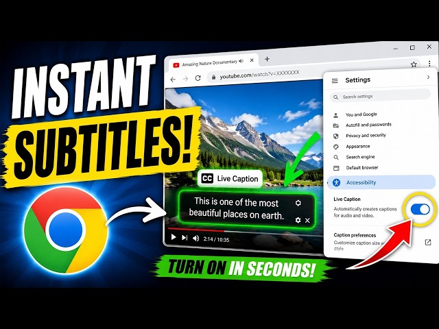 How to Turn On Live Caption in Chrome (Instant Subtitles!)