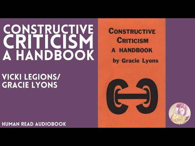 Constructive Criticism: A Handbook by Vicki Legion/Gracie Lyons (Audiobook)
