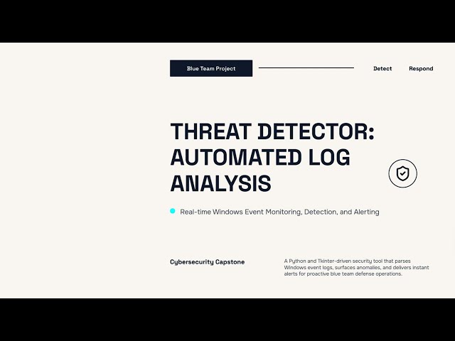 Python Cybersecurity Project: Windows Log Monitor & Threat Detector