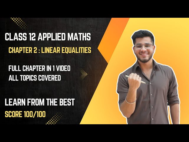 Linear inequalities | One shot | Class 12 applied maths | #applied_math #chapter2 #maths #oneshot