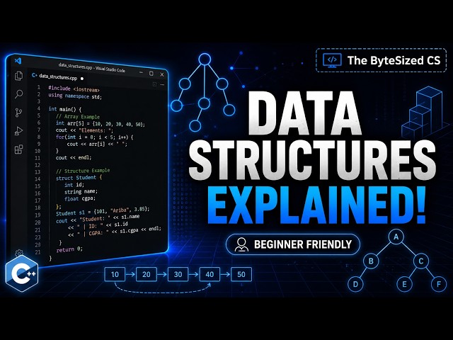 DATA STRUCTURES Explained From Zero 🔥| What Are Data Structures? | Beginner Friendly