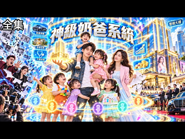 💥Suddenly a dad of 6! His system rewards childcare with a building & cars, making him a tycoon!