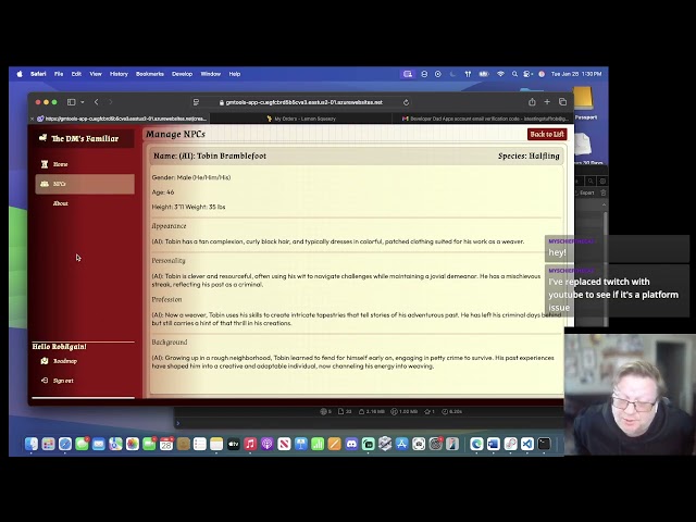 Working on The DM's Familiar - MOAR TESTING of the New User flow