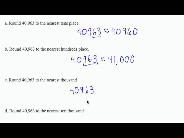 SW.L1.E3: Basic Arithmetic - Rounding Whole Numbers