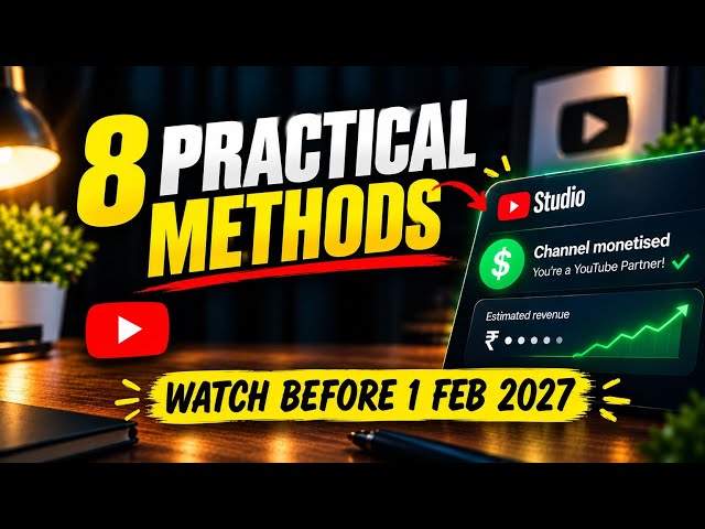 Monetise channel with these 8 practical methods (must watch before new rules)