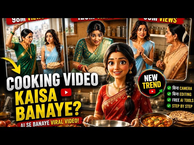 How to Make Cooking Videos? 🤯 | Free AI Cooking Video Tutorial | how to make cooking video #shorts