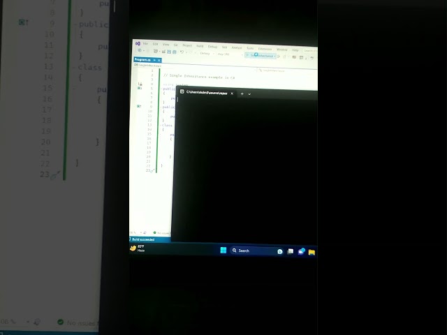 single inheritance in c#.  #shorts #shortsvideo #viral #viralshort #csharp