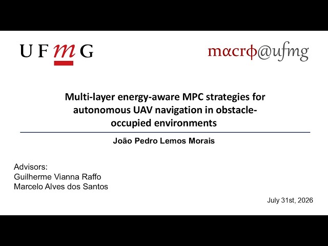 Master Thesis - Multi-layer Energy-aware Mpc Strategies For Autonomous UAV - João Pedro Morais