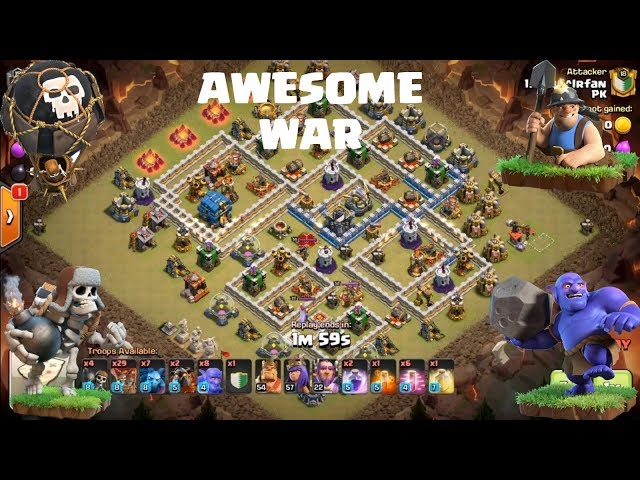 TH12-TH11 war attack Strategy | Clash of Clans