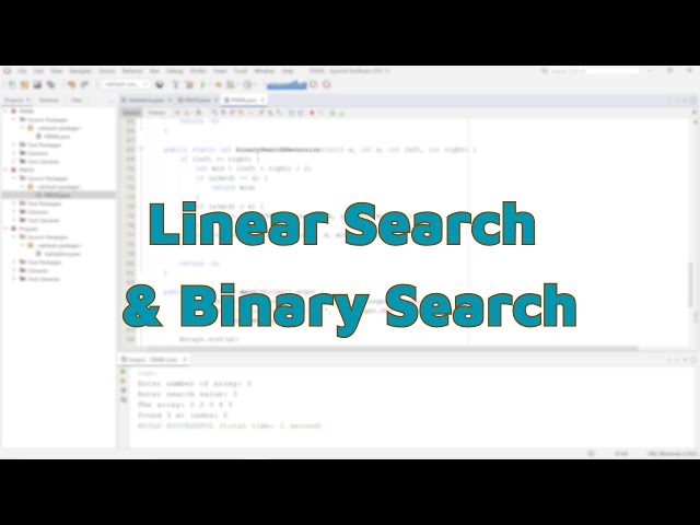 LAB211: Linear Search & Binary Search