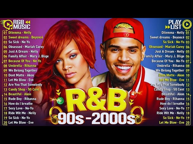 Best of R&B Classics 90s & 2000s ~ Old School R&B Music Ever 💿 Ne Yo, Usher, Akon, Rihanna, Nelly