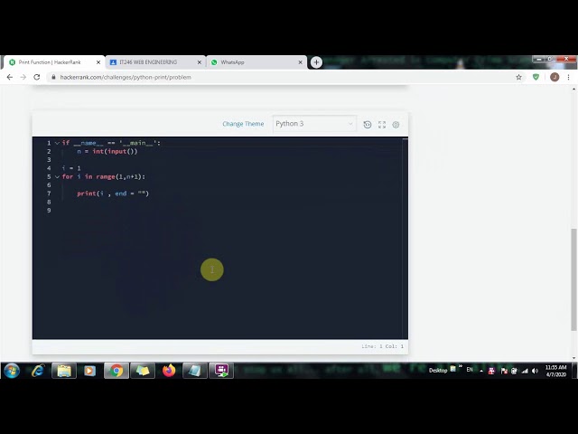 Print Function || Python 3 || HackerRank