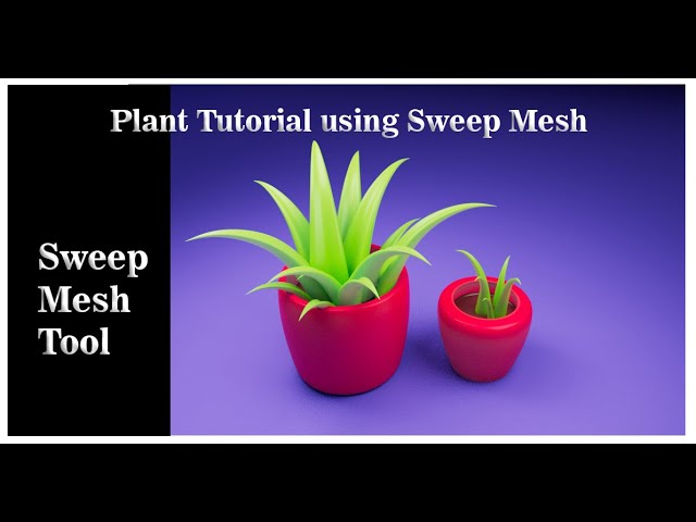 3D Plant tutorial using Sweep Mesh tool in Autodesk Maya 2022 and Arnold rendered