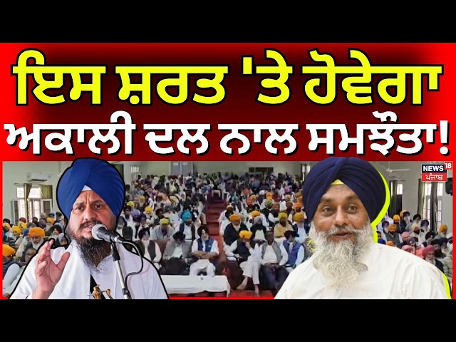 LIVE | Akali Dal Punar Surjit News | ਇਸ ਸ਼ਰਤ 'ਤੇ ਹੋਵੇਗਾ ਅਕਾਲੀ ਦਲ ਨਾਲ ਸਮਝੌਤਾ!Sukhbir Badal