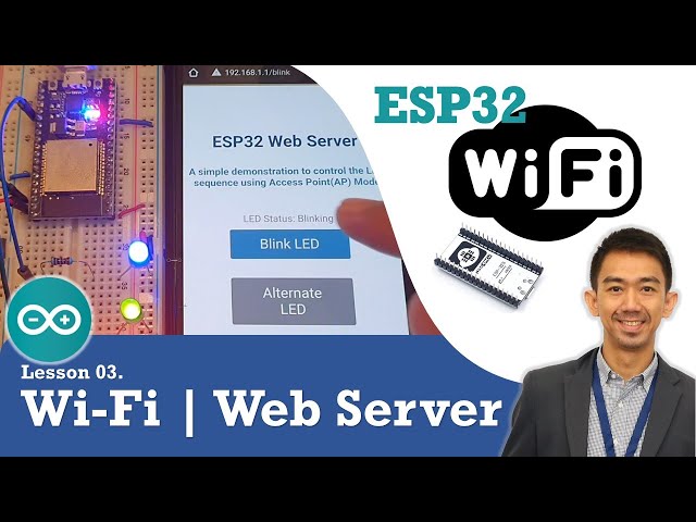 03 ESP32 Wi-Fi and Web Server | Web Pages to Control LEDs over Wi-Fi in Access Point & Station Modes