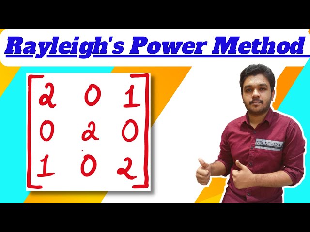 Rayleigh's Power Method | Largest eigen value and eigen vector | Engineering mathematics|Mathspedia|