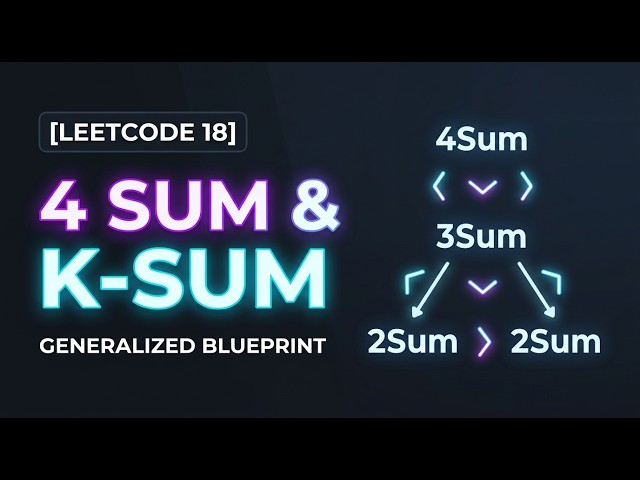 4Sum & K-Sum Problem (LeetCode 18) | Brute to Optimal (Intuition & Code)
