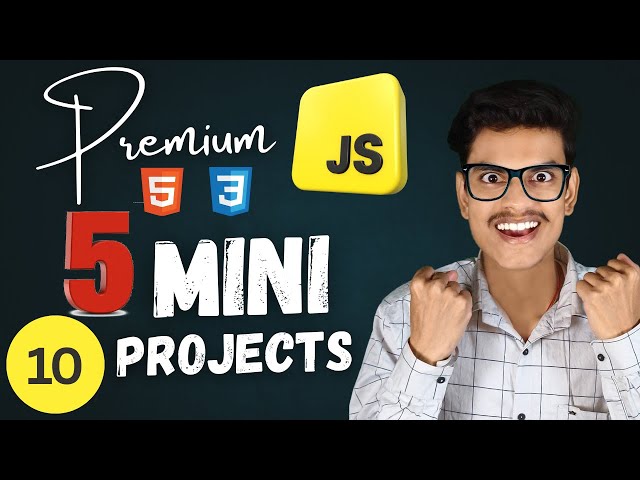5 DOM Projects In JavaScript | Don't Miss It | Beginner to Pro | Premium JavaScript