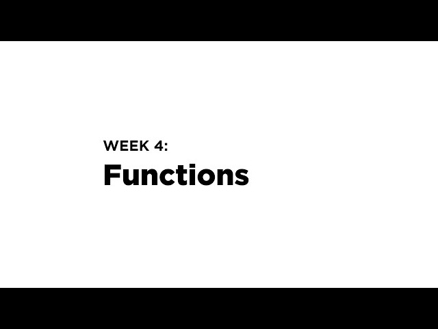 Functions - FreeCode Python Week 4