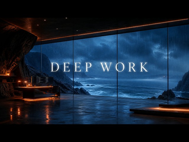 Rainy Night Studio Focus Music 🧠 Ambient Soundscape for Night Coding & Maximum Concentration