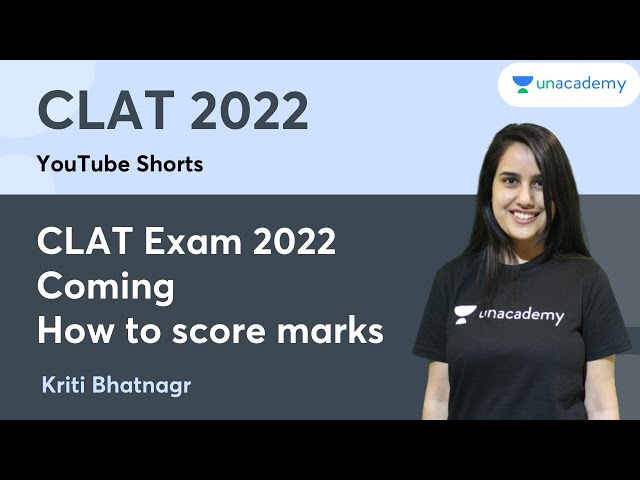 CLAT exam 2022 coming | How to score marks | CLAT Preparation 2022 | CLAT 2022 | #Shorts