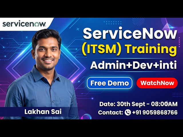 ServiceNow ITSM online training by Lekan sai vlr training 9059868766