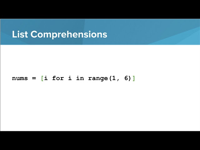 Python- List Comprehensions