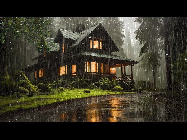 Heavy Rain at Night for Sleeping | Deep Sleep, Study, Relax & White Noise
