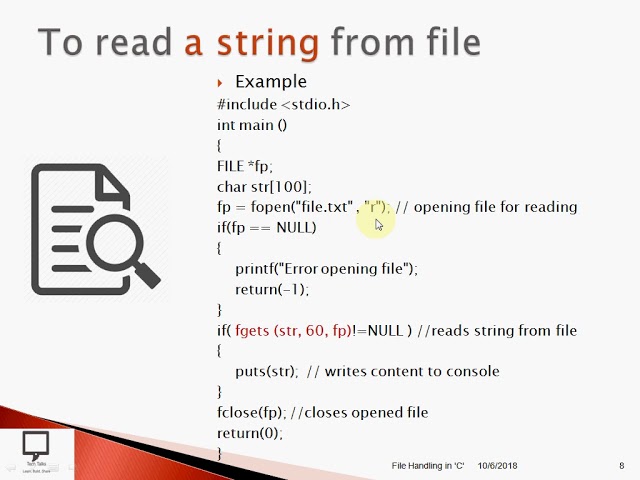 File Handling in C | Read from file