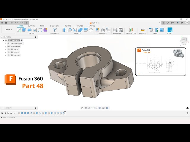 Fusion 360 tutorial 3D Modeling: Part 48