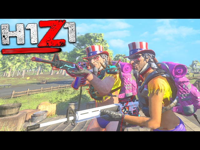 H1Z1 - TEAM AMERICA!! AMERICA NUMBER 1!! H1Z1 King Of The Kill!! (H1Z1 Gameplay)