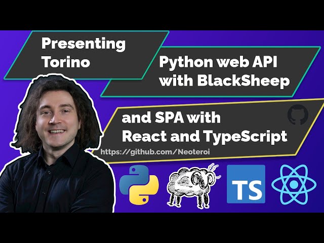 Presenting Torino: Python web API and React SPA with Python and TypeScript.
