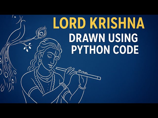 ✨ Lord Krishna Drawn Using Python Code | Divine Art Meets Technology 💙