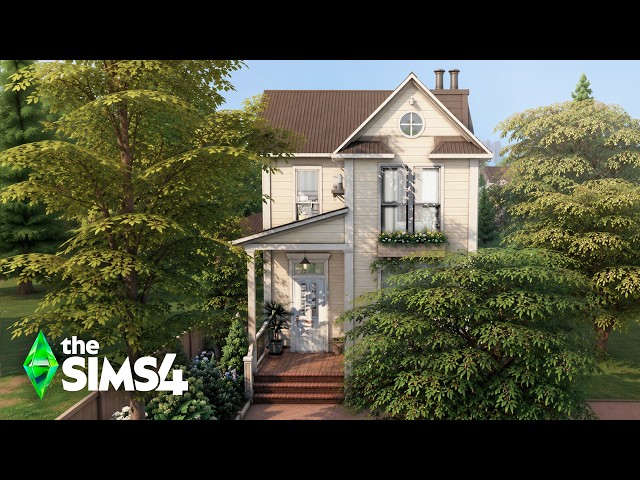 A BEAUTIFUL YELLOW HOUSE - Relaxing Speed Build - ASMR |The Sims 4 - no cc